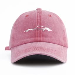 1pc car Print Washed Baseball Cap for Adults, Minimalist Retro Style Casual Soft Adjustable Dad Hat, Perfect As Gift