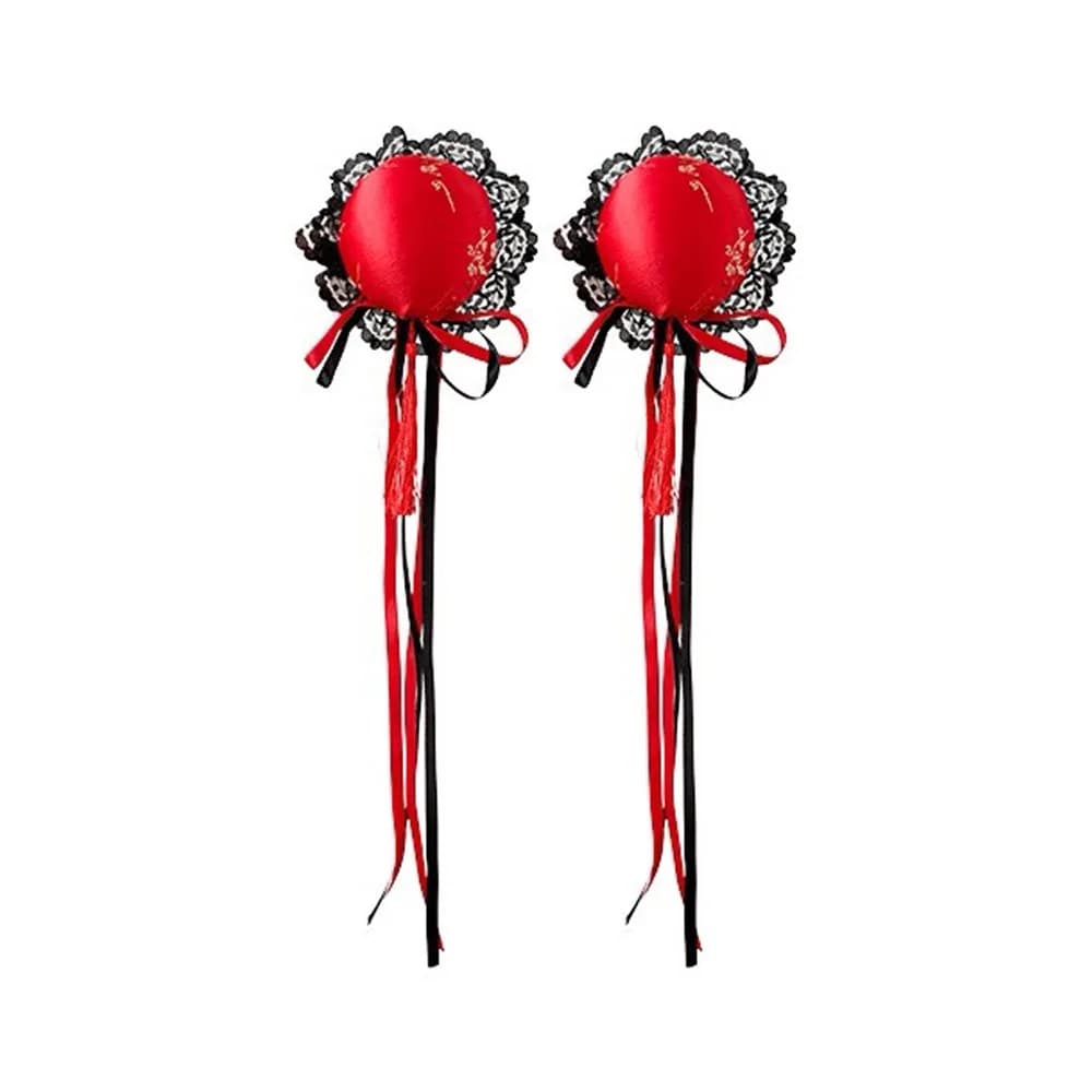 New Chinese Style Lolita Headdress Kawaii Traditional Maruko Barrettes Cosplay Handmade Cheongsam Hair Bag Women