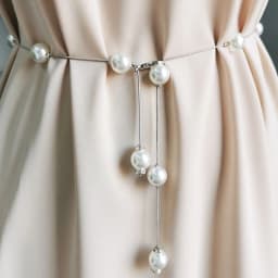 Elegant Pearl Women's Belt Simple Adjustable Metal Thin Chain Belt For Ladies Dress Skinny Waistband Decorative Jewelry