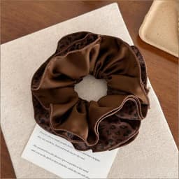 Vintage Leopard Print Large Scrunchie For Women Girls Sweet Hair Ornament Hair Tie Hair Band Hair Ring Fashion Hair Accessories