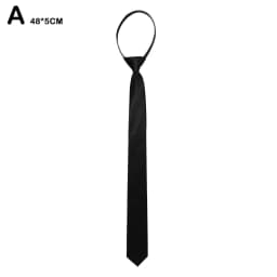 Black Zipper Ties Retro Silky Narrow Women Men Neck Tie Slim Smooth Bow Tie Korean Style Simple Elegant All-match Trendy Tie