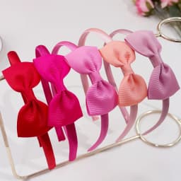 5pcs Cute Girls Headband Fabric Hair Bows Hairbands Kids Children Star Plastic Hairbands Women Girls Party Hair Accessories
