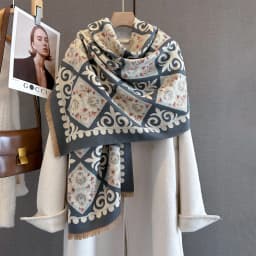 New Fashion Winter Duplex Printing Cashmere Scarf Women High Quality Thicken Wrap Shawl Ladies Pashmina Jacquard Scarves Luxury
