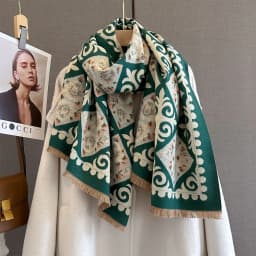 New Fashion Winter Duplex Printing Cashmere Scarf Women High Quality Thicken Wrap Shawl Ladies Pashmina Jacquard Scarves Luxury