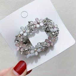 1Pc Retro Carved Rhinestone Hair Clip with Elegant Luxurious Design,retro Exquisite Design,highquality Texture,stable Grip