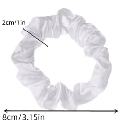 1/2/12Pcs Elegant Hair Scrunchies Women Satin Luxury Ties Dot Elastic Headwwear Ponytail Accessories Casual Cute Beige