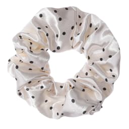 1/2/12Pcs Elegant Hair Scrunchies Women Satin Luxury Ties Dot Elastic Headwwear Ponytail Accessories Casual Cute Beige
