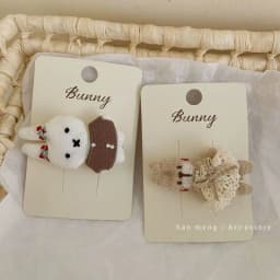 1pc Japanese Ins Cute Rabbit Snail Filled Cotton Hairpin Sweet and High Grade Hairpin with Shattered Hair Side Clip