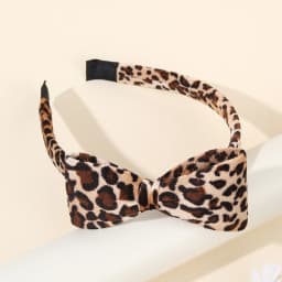 Korean Leopard-print Bow Headband Retro Elegant Velvet Hair Band No Slip Hair Hoop For Girls Women Fashion Headwear Accessories