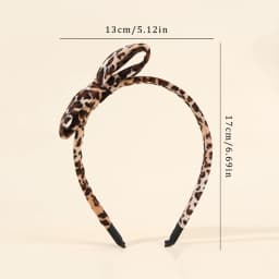 Korean Leopard-print Bow Headband Retro Elegant Velvet Hair Band No Slip Hair Hoop For Girls Women Fashion Headwear Accessories