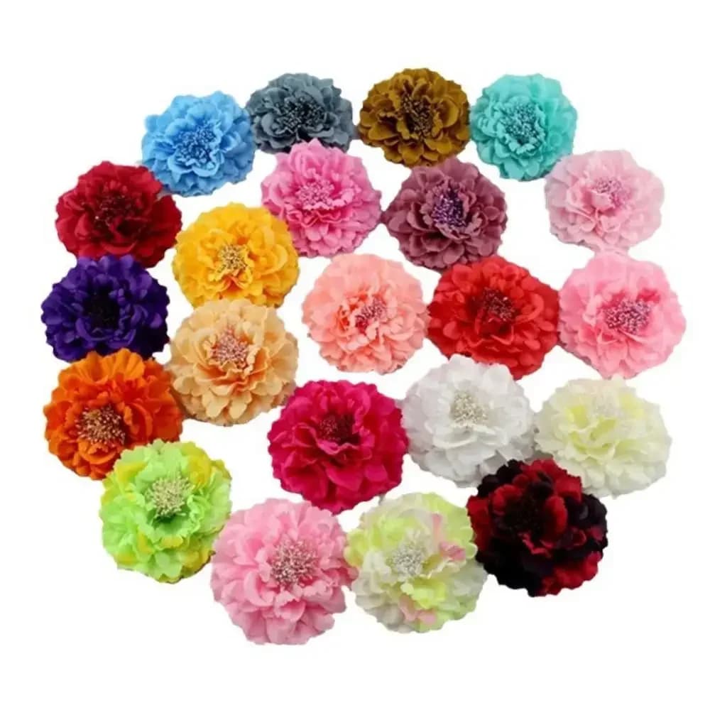 Holiday Hair Clip Peony Flower Design Beach Boho Straw Hat Accessory DIY Headband for Women