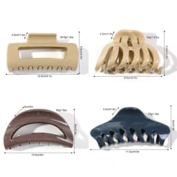 4PCS Multi Style Pink Soft Silicone Hair Claw Clip,Super-safe Head Protection,Flexible Banana Clip for Women Hair Accessories