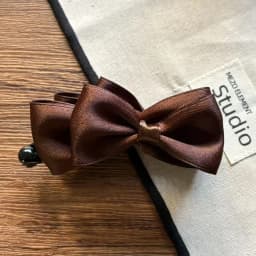 1Pc Korean Satin Bows Hair Clips For Women Plastic Banana Clips Black Brown Ponytail Holder Non-slip Solid Barrettes Accessories