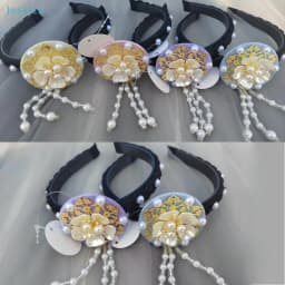 ♥Traditional Korean Hanbok Headband Classical Ribbon Hair Accessories Stage Dance Hair Hoop 