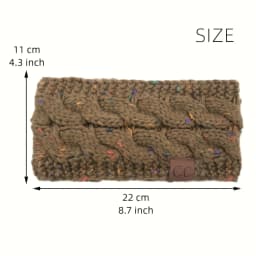 1pc Women'S Plush Winter Headband - Soft Warm with Elastic Closure, Comfortable Fabric For Cold Weather, Winter Headband