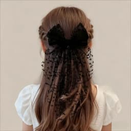 Lovely Lace Bow Hair Clip Flower Princess Style Swallowtail Bow Hairpin Girl Hairpin Wedding Season