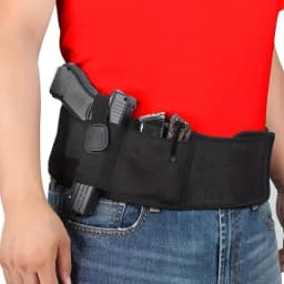 Men's Concealed Carry Tactical Belt - Ideal for Outdoor Hunting/Fitness, with Gun Holster and Hidden Phone Pouch