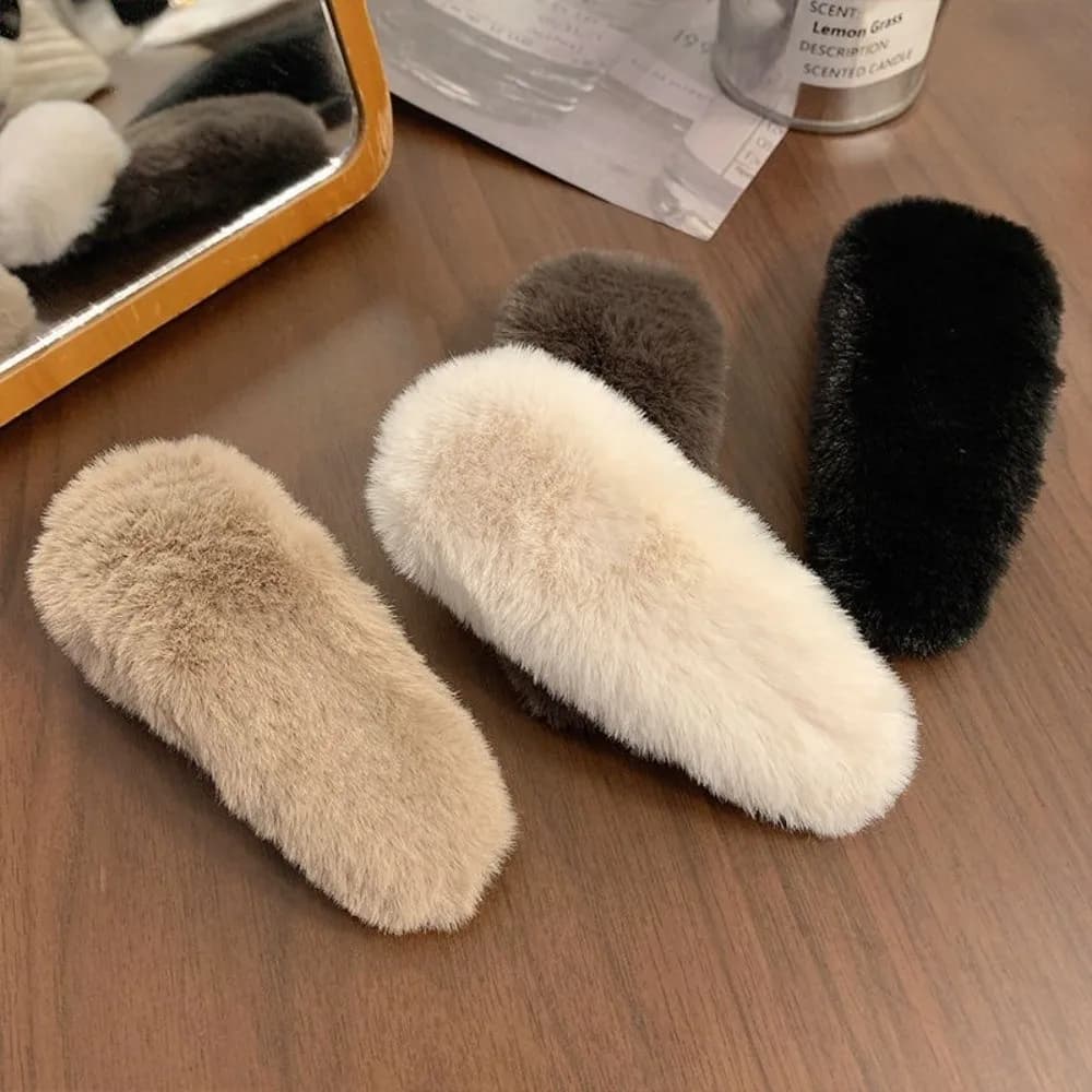 Adorable Versatile Waterdrop Hair Clips Fluffy Solid Color Side Clip Moving Clip Women Hair Accessories