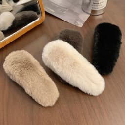 Adorable Versatile Waterdrop Hair Clips Fluffy Solid Color Side Clip Moving Clip Women Hair Accessories