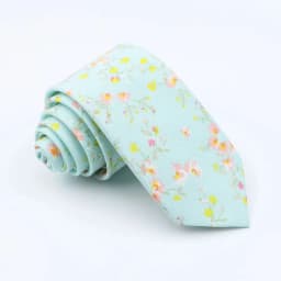 Classical Men's Floral 6cm Tie Skinny Cotton Linen Blue Green Flowers Paisley Pattern Necktie Wedding Party Accessories Gifts