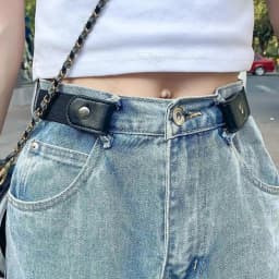 Magic Gadget Elastic Waist Tightening Belt Womens Invisible Jeans Lazy Belt Waist Size Adjustment Non-slip Durable