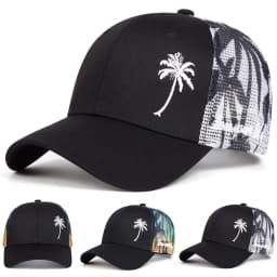 Unisex Coconut Tree Embroidery Baseball Net Caps Spring and Summer Outdoor Adjustable Casual Hats Sunscreen Hat Sports Cap