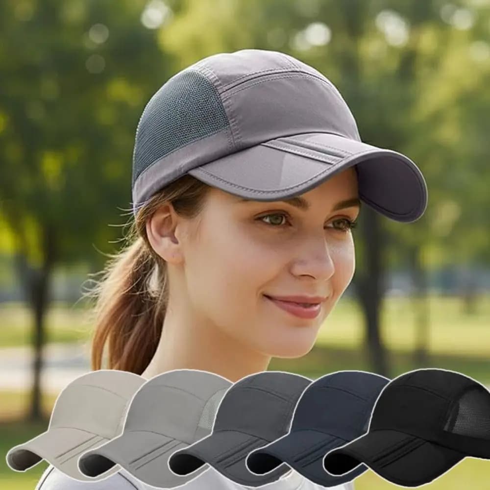 New Design Quick Drying Baseball Cap Packable Lightweight Sports Hat Breathable Polyester Outdoor Hat