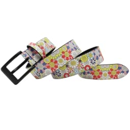 Original, Artistic, and Personalized Graffiti Belt jeans with 3.8cm Wide with wild high-grade American trend white belt