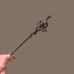 Snake Hairpin Vintage Advanced Sense Chinese Style Hair Stick Enamel Flower Hair Pin Plate Hair Retro Hair Clip Hair Accessory