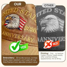 ABLECAP 250th Anniversary Hat USA Patriotic Baseball Caps Eagle Embroidered Baseball Hats for Men Women 250 Year Anniversary Cap