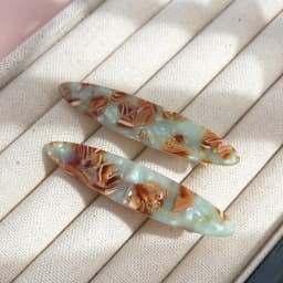 2pcs/Set Elegant Acetate Oval Hairpins Barrettes Korean Style Side Bobby Pins Bangs Hair Clip Accessories for Women And Girls