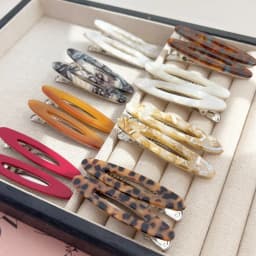 2pcs/Set Elegant Acetate Oval Hairpins Barrettes Korean Style Side Bobby Pins Bangs Hair Clip Accessories for Women And Girls
