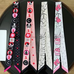 Women's Classic Silk Scarf 118*5cm Twill Material Narrow Neck Wrap Striped Pattern Comfortable For Travel Office