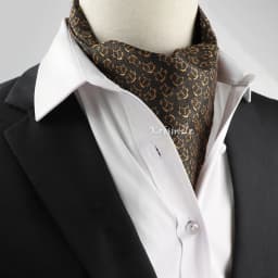 New Design Men's Ascot Scarf Necktie Fashion Paisley Dot Red Yellow Grey Cravat Business Meeting Gentleman Collar Accessory Gift