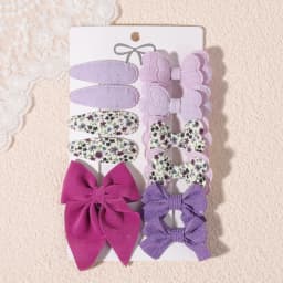 10/11Pcs 2Styles Girls Butterfly Hair Clips BB Clips Handmade Barrettes Kids Newyear Atmosphere Gifts Hair Accessories for Baby
