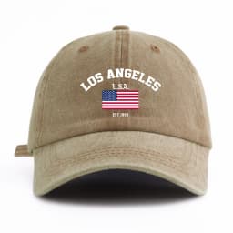 1pc LOS ANGELES Print Washed Baseball Cap for Adults,Minimalist Retro Style Casual Soft Adjustable Dad Hat,Perfect As Gift