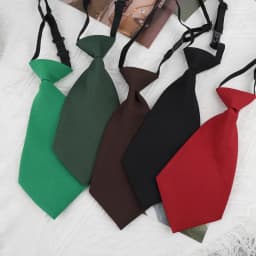 20cm Short Tie Women Kids Solid Red Black JK DK Ties Casul Shirt Accessories Bowknot Lazy-tie Girls Boys Small Necktie Cravat