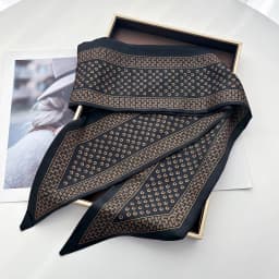 Fashion Print Skinny Scarf For Women Luxury Hair Band Soft Stain Ribbon Tie Neck Bag Scarf Design Wrist Belt For Daily Wear