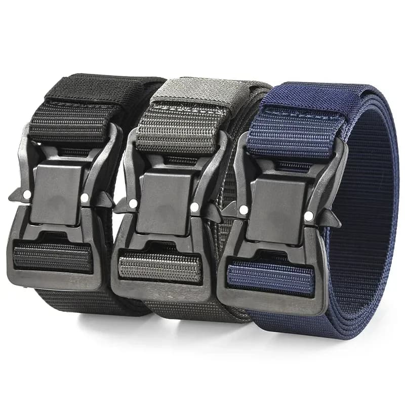 Plus Large Long Size 125 140 160 180cm Men's Belt Canvas Multi-functional Tactical Quick Release Magnetic Alloy Buckle Waistband