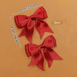 2 sweet and versatile temperament simple red bow hair clips suitable for daily hair accessories