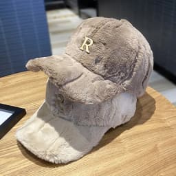 Autumn Winter Baseball Cap Hats For Women Faux Thickened Warm Plush Snapback Cap Metal Letter Fashion Accessories New