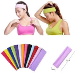 3 Pack, Solid Color Sports Sweat-Wicking Stretch Everyday Headbands for Women's Casual, Solid Color Elastic Headbands