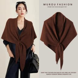 New Fashion Triangle Scarf Shawl Women's Neck Wrap Wool Blended Female Thickened Warm Shoulder Shawl Winter Gift High Quality