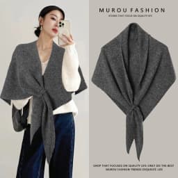 New Fashion Triangle Scarf Shawl Women's Neck Wrap Wool Blended Female Thickened Warm Shoulder Shawl Winter Gift High Quality