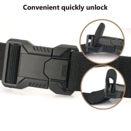 Automatic Plastic Buckle Tactical Belt Men's Multifunction Military Fan Canvas Belt Outdoor Faux Nylon Training Waist Belt Pants