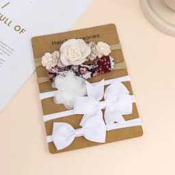 5pcs/Set Baby Girl Headband Set Cute Baby Elastic Hair Band Newborn Head Flower Toddler Headband Headwear Kids Hair Accessories