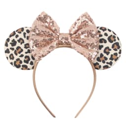 2026 Leopard Mouse Ears Headband Girls Cosplay Trendy 5"Bow Hairband Festival Birthday Party DIY Hair Accessories Gifts
