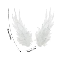 1 Pair Angel & Devil Wing Hair Clips Black/White Feather Roleplay Hairpins Side Clips Cosplay Costume Hair Accessories for Women