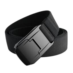 38mm Wide/ 1-1/2 in Black Elastic Tactical Belt for Men Stretch Jeans Designer Fashion Belt Adjustable Buckle Unisex Waist Belt