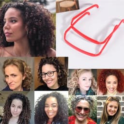 2Pcs Brown No-Slip Hair Band for Curly Hair, Invisible Plastic Headband, Non-Slip Hair Holder for Women, Perfect for Thick & Wavy Hair